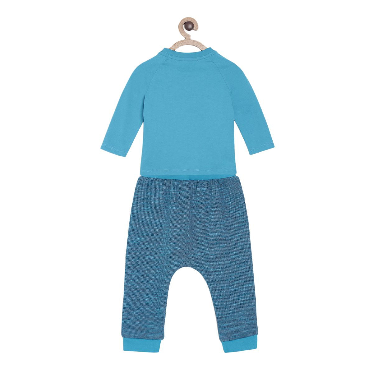 Pack of 2 t-shirt & knit bottom - blue & midnightblue for 0-3 Months