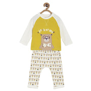 Boys Yellow T-Shirt & Knit Bottom