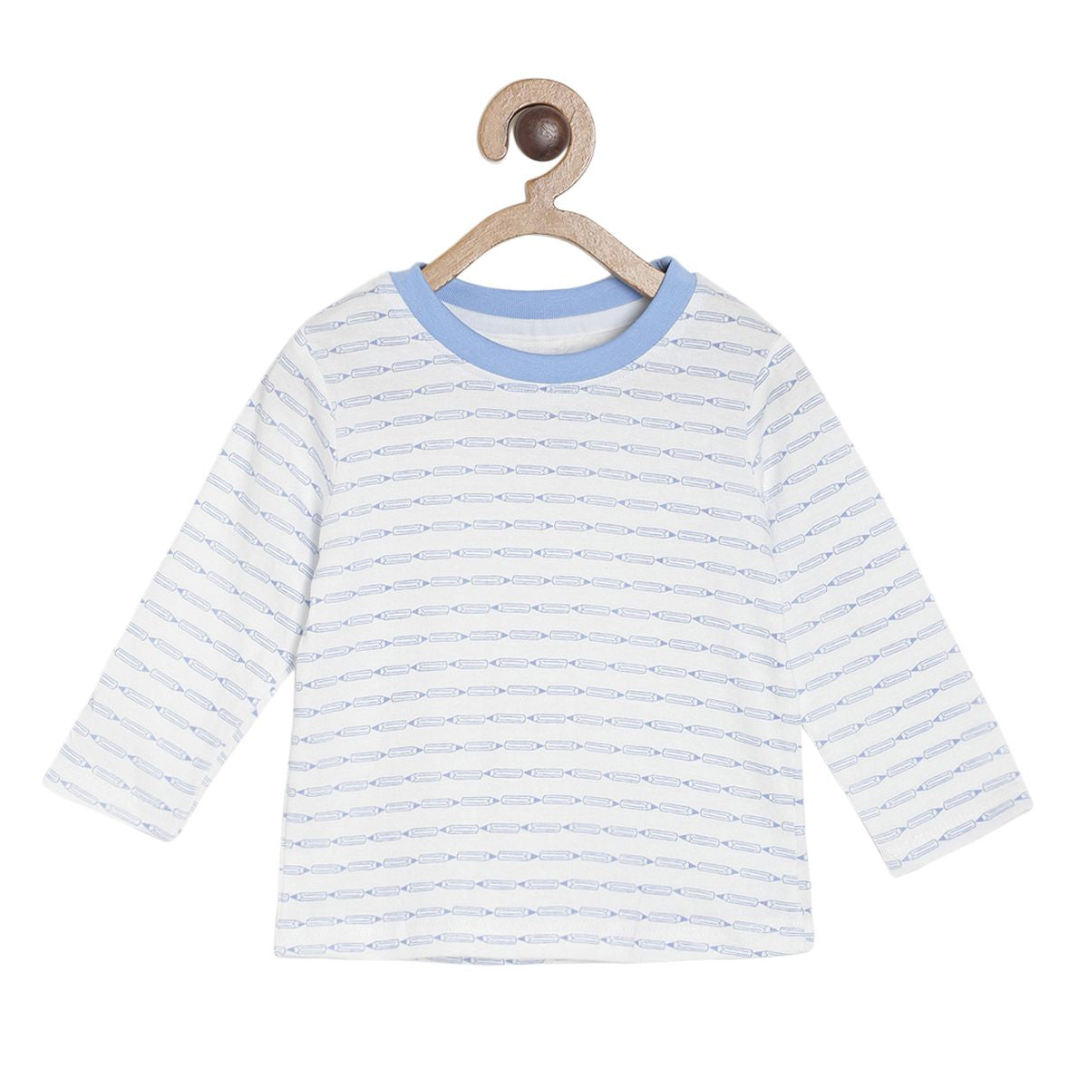 Pack of 3 t-shirt - white & blue for 0-3 Months