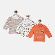 Pack of 3 t-shirt - red for 0-3 Months