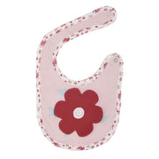 Baby Girls Pink Cotton Floral Design Feeding Bib