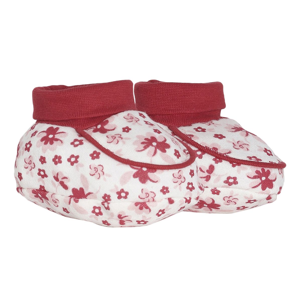 Baby Girls Pink Cotton Floral Design Feeding Bib