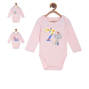 Baby Girls Printed Bodysuit Pack of 3, Pink