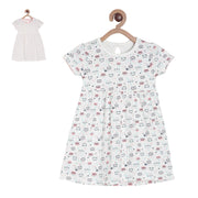 Pack of 2 dress - white & blue for 0-3 Months
