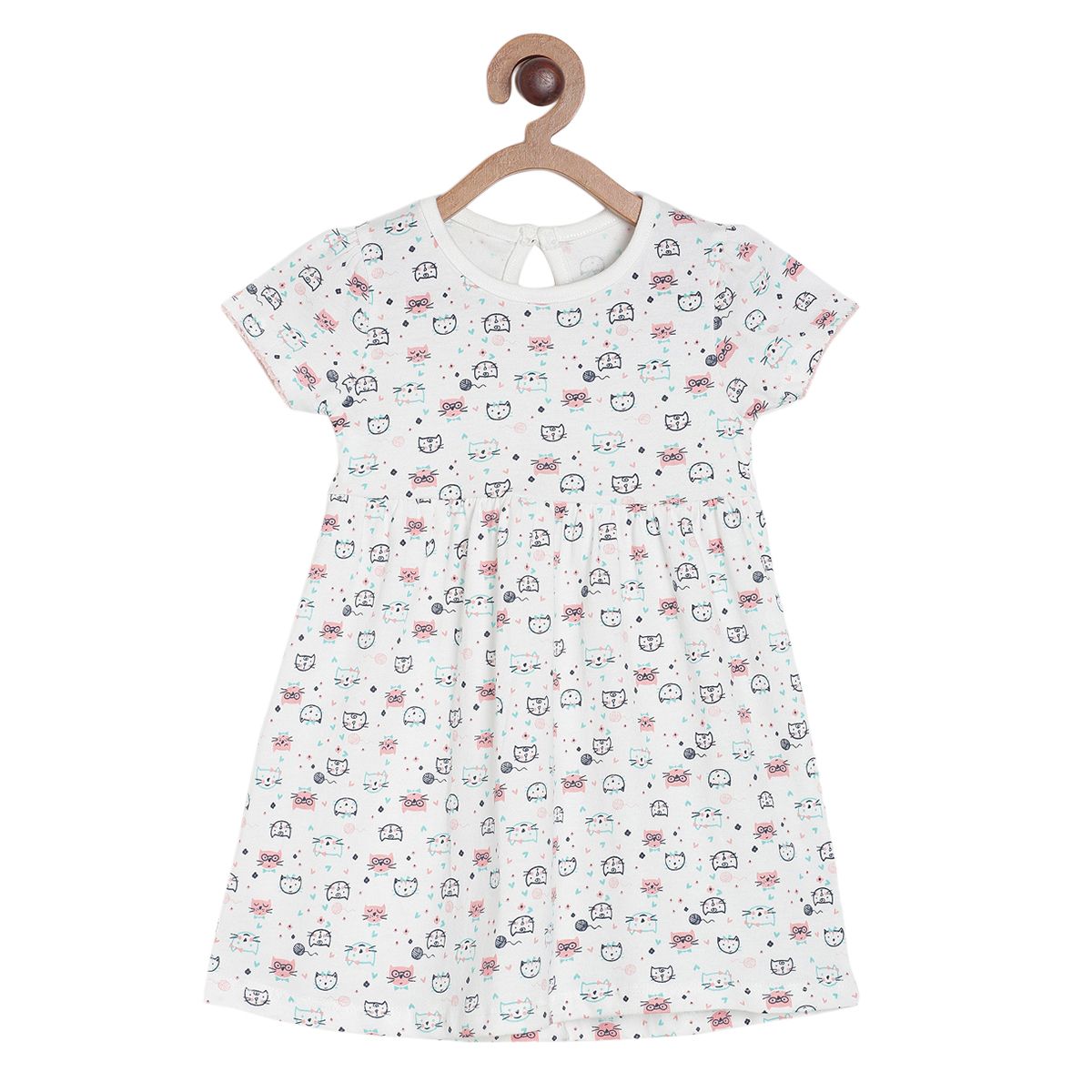 Pack of 2 dress - white & blue for 0-3 Months