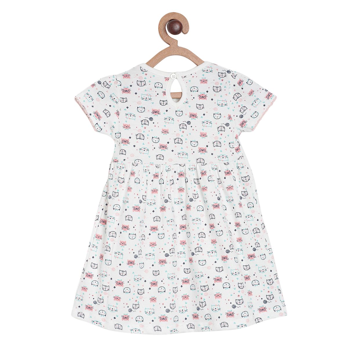 Pack of 2 dress - white & blue for 0-3 Months