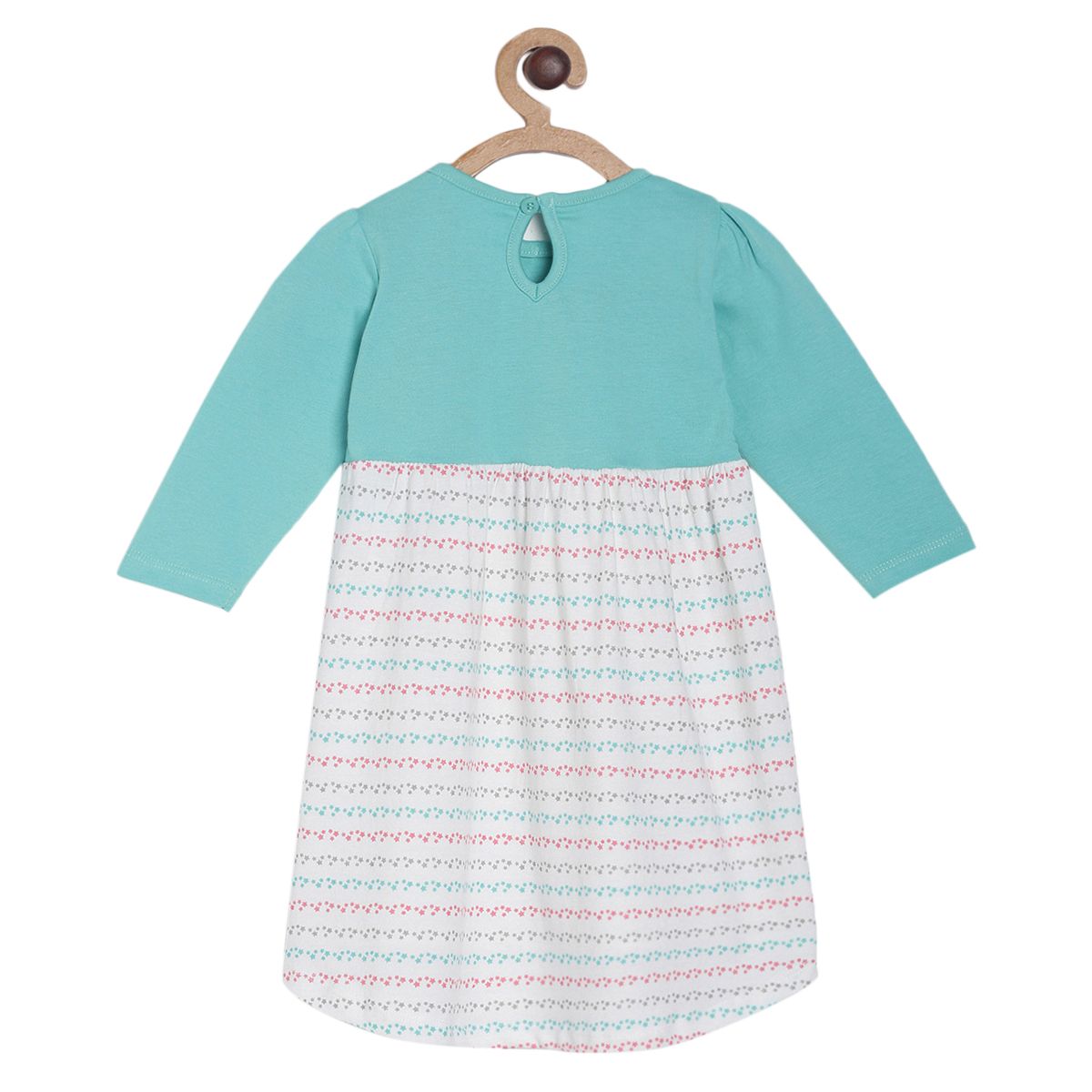 Pack of 2 dress - turquoise blue & white for 0-3 Months