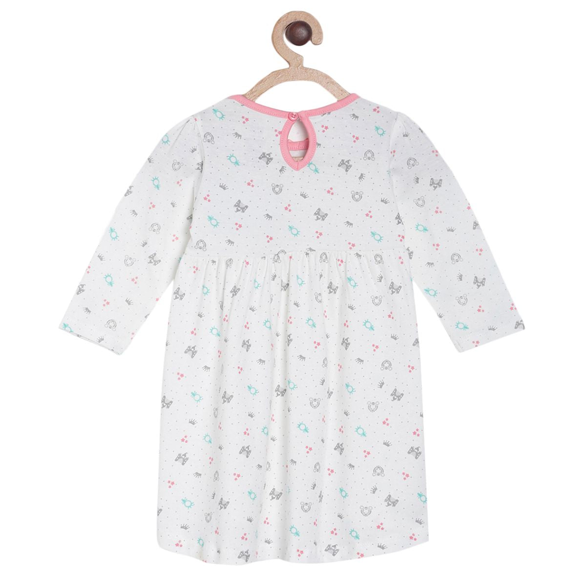 Pack of 2 dress - turquoise blue & white for 0-3 Months