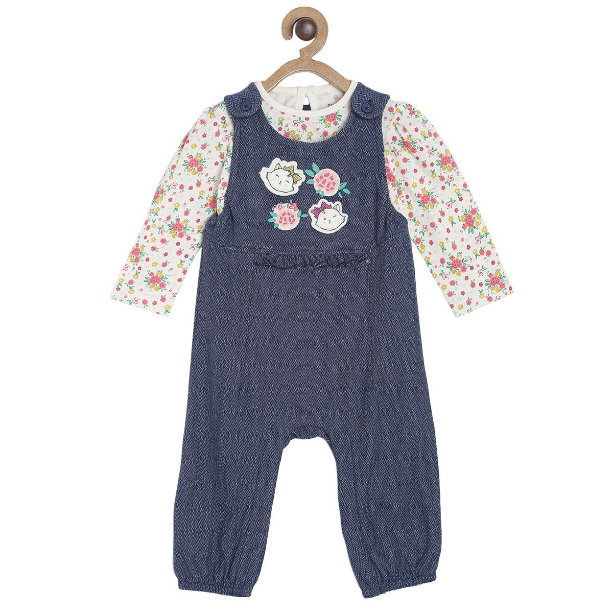 Pack of 2 dungaree set - navy for 3-6 Months