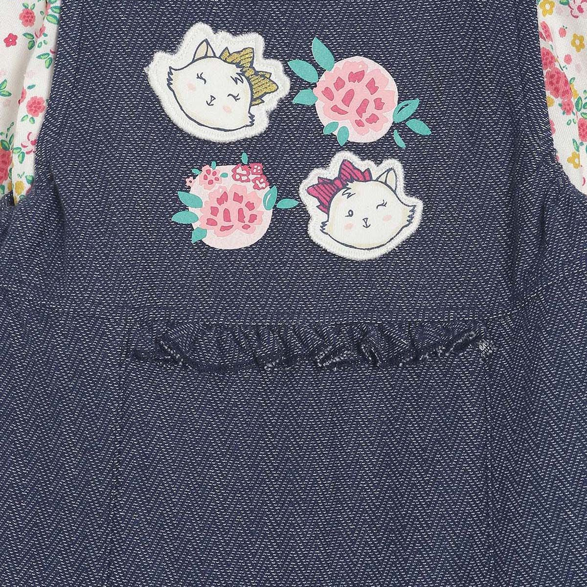 Pack of 2 dungaree set - navy for 3-6 Months