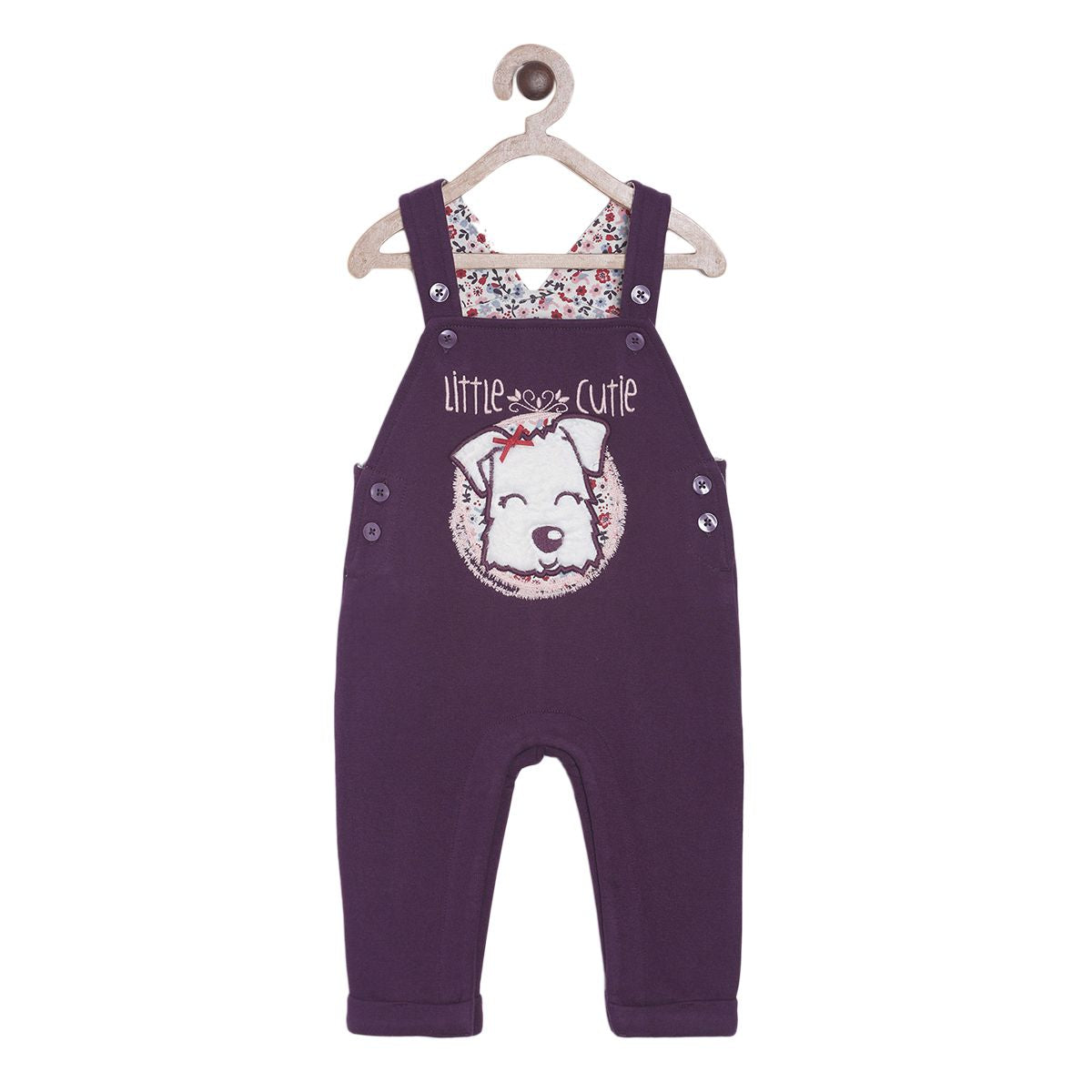 Pack of 2 dungaree set - purple for 3-6 Months