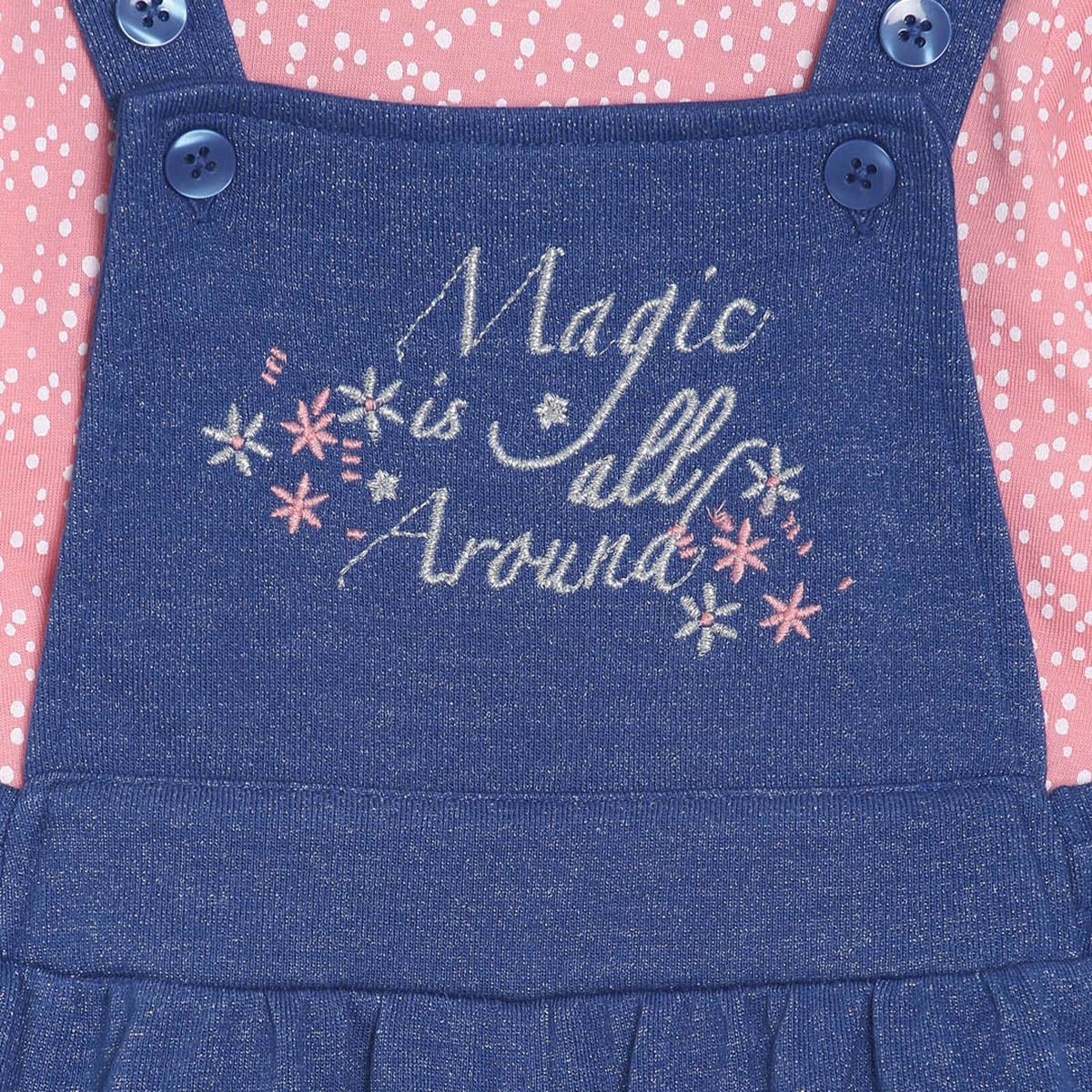 Pack of 2 dungaree set - navy for 3-6 Months