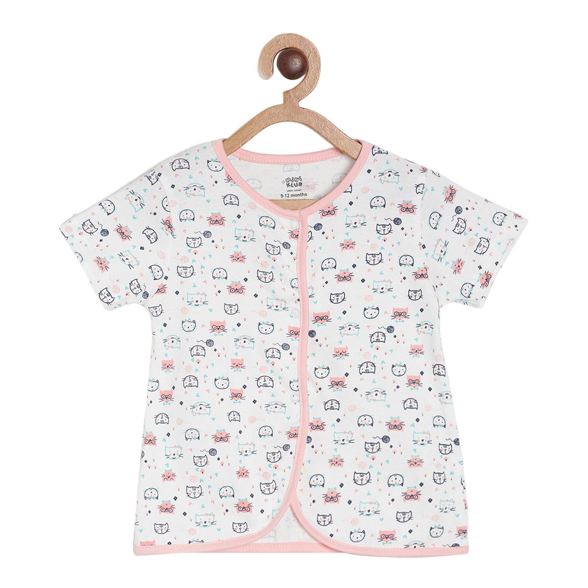 Pack of 3 front open vest - white & blue for New Born