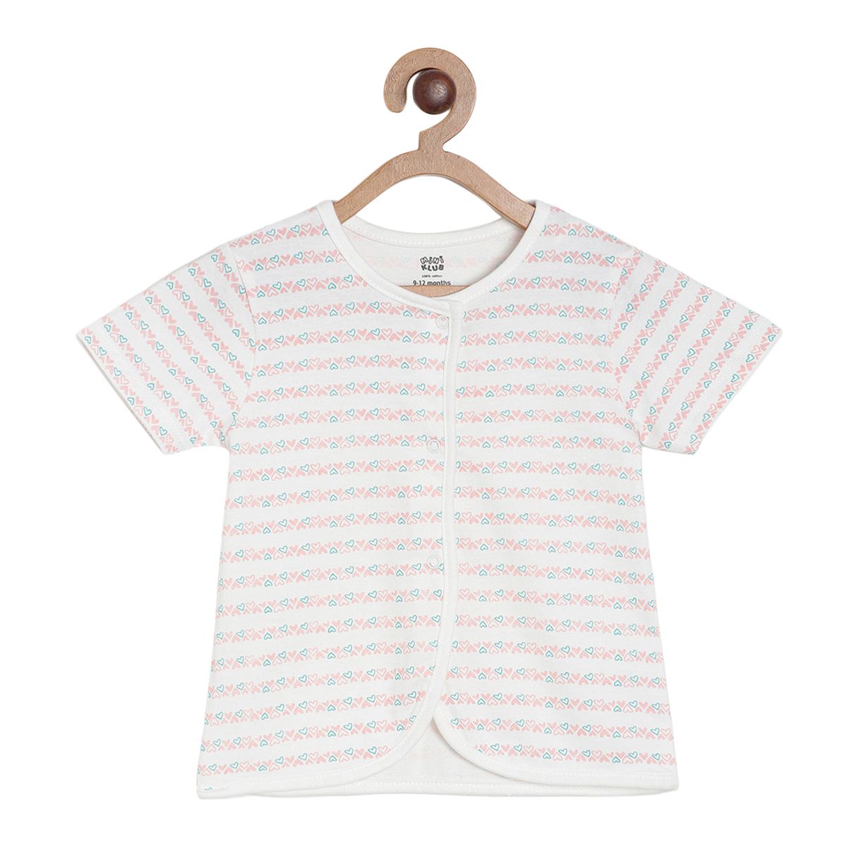 Pack of 3 front open vest - white & blue for New Born