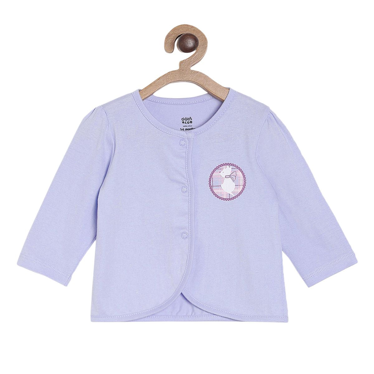 Pack of 3 front open vest - white & blue for New Born