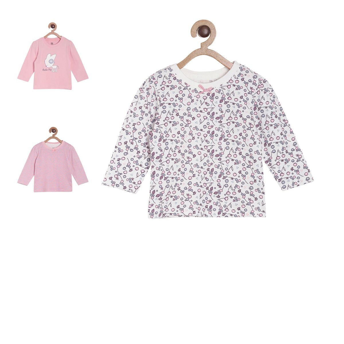 Pack of 3 knit top - white & blue for 0-3 Months