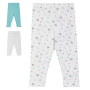 Pack of 3 legging - white & blue for 0-3 Months