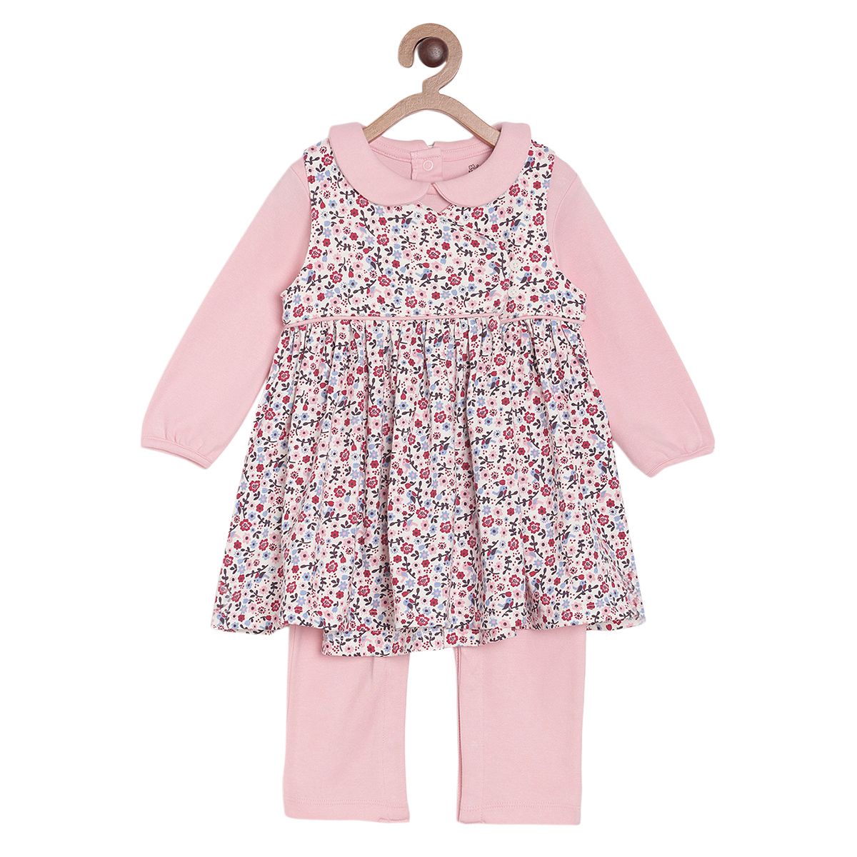 Pack of 2 romper & dress - pink for New Born