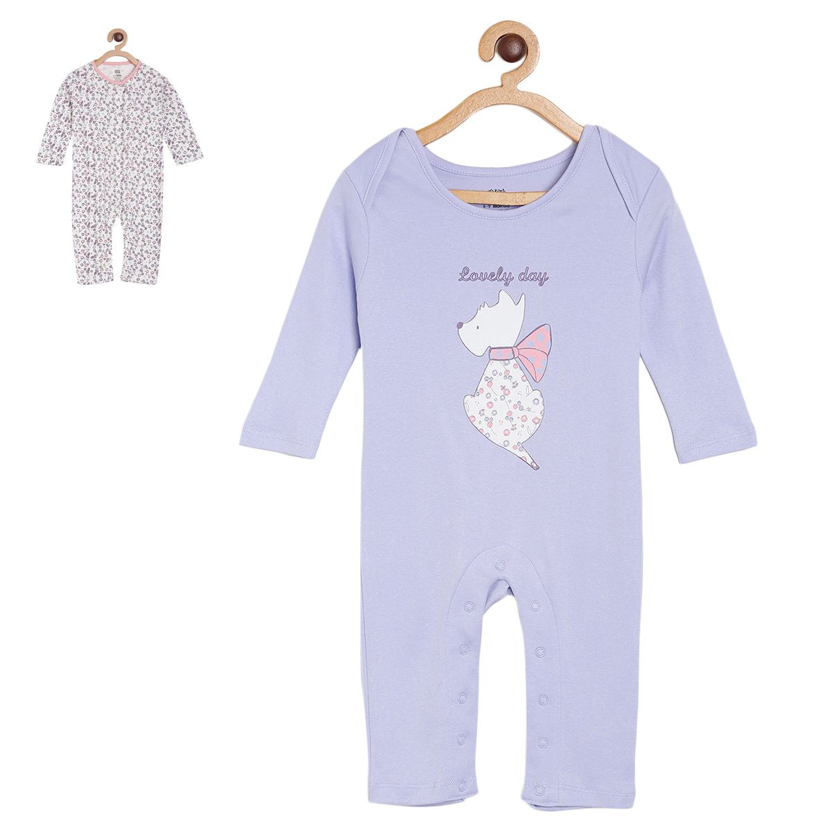 Pack of 2 romper - light blue for New Born