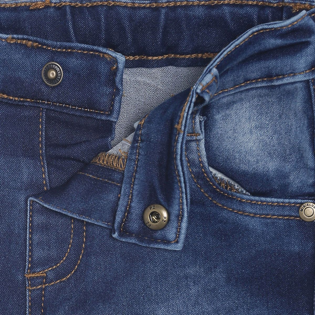 Pack of 1 denim pant - denim blue for 3-6 Months