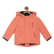 Pack of 1 hooded jacket - orange for 3-6 Months
