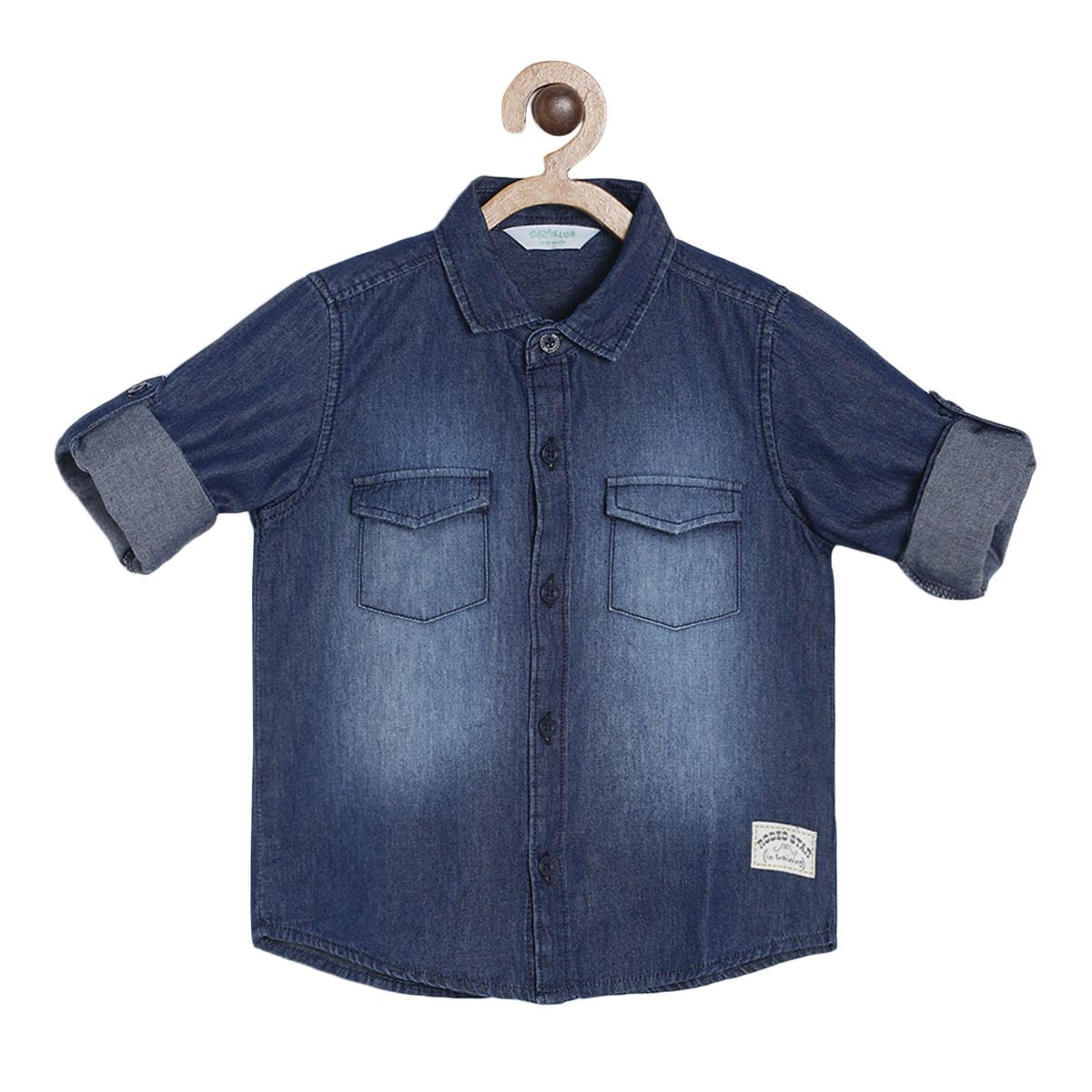 Pack of 1 shirt - denim blue for 3-6 Months