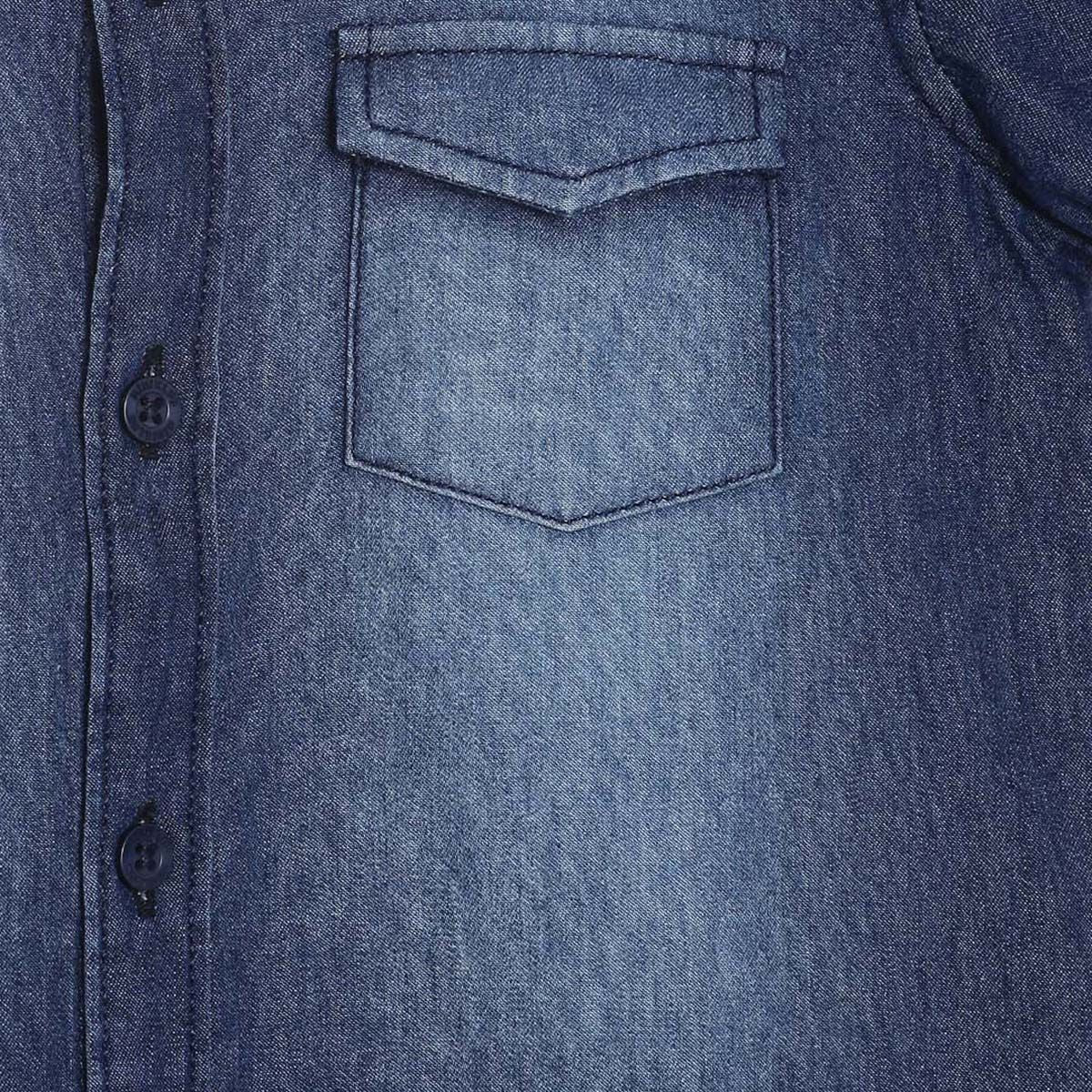 Pack of 1 shirt - denim blue for 3-6 Months