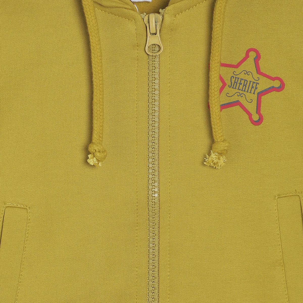 Baby Boys Star Applique Hoodie Jacket, Mustard