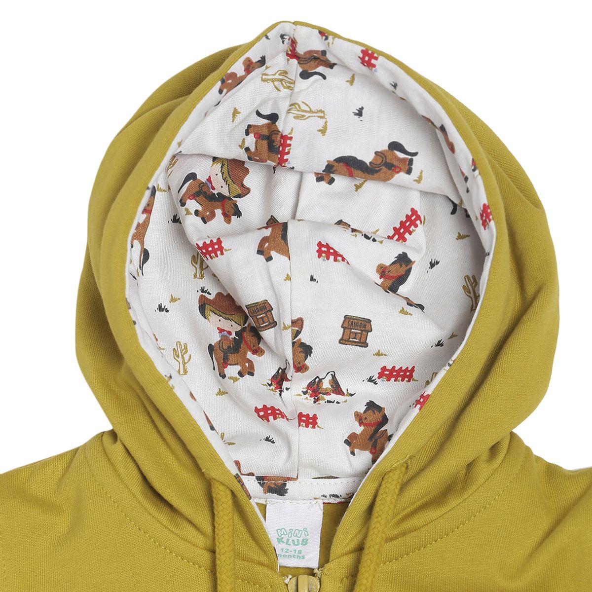Baby Boys Star Applique Hoodie Jacket, Mustard