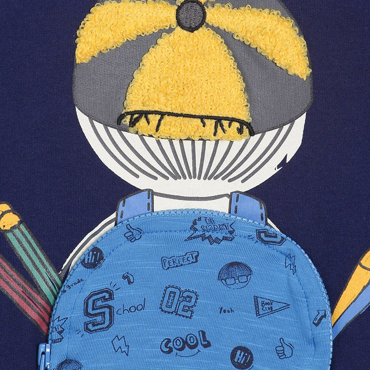 Pack of 1 sweatshirt - navy for 3-6 Months