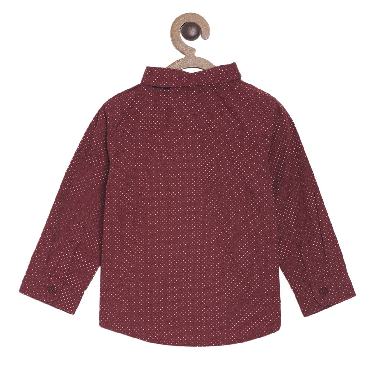 Pack of 3 shirt & knit bottom - maroon & black for 3-6 Months