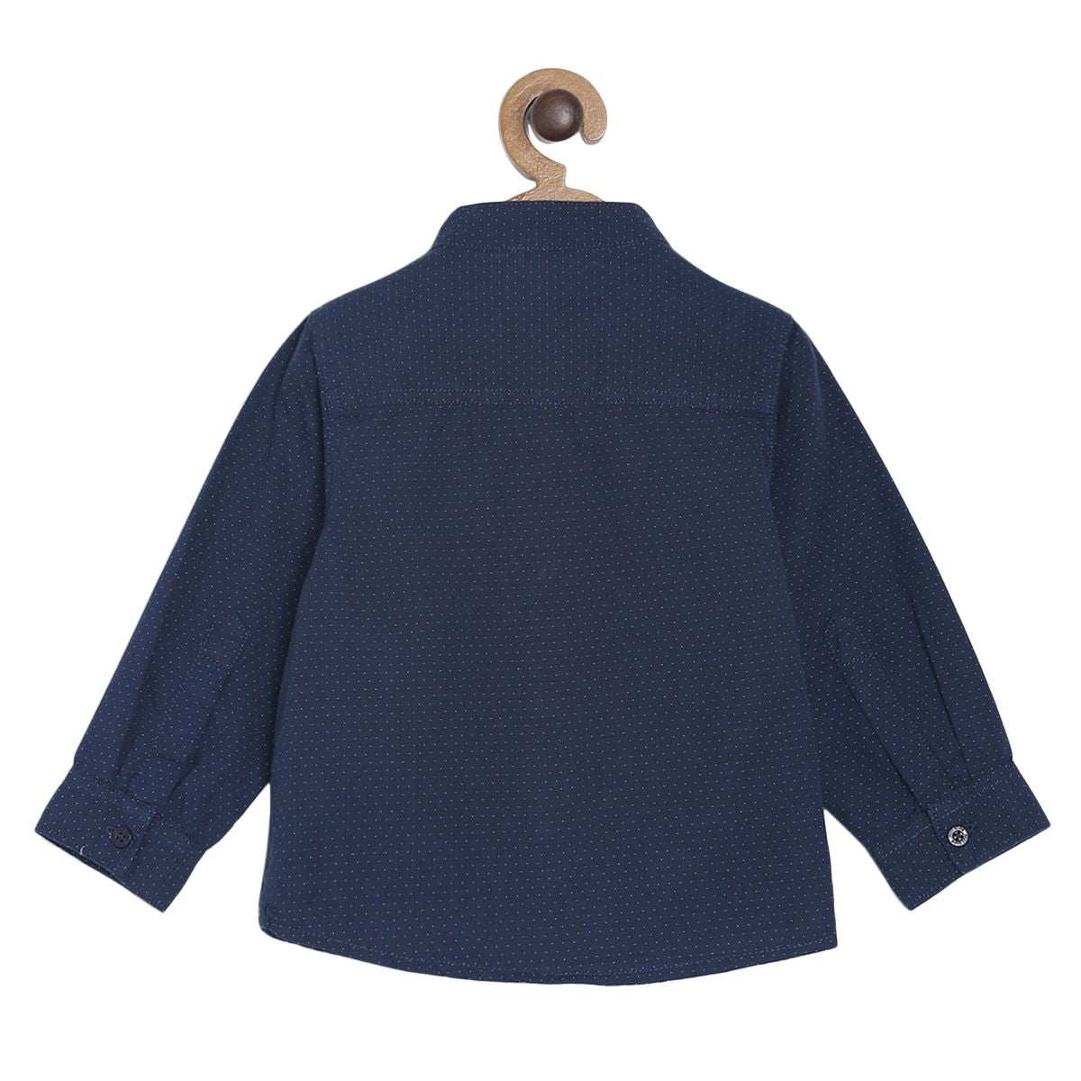 Pack of 2 shirt & woven bottom - navy blue & denim blue for 3-6 Months