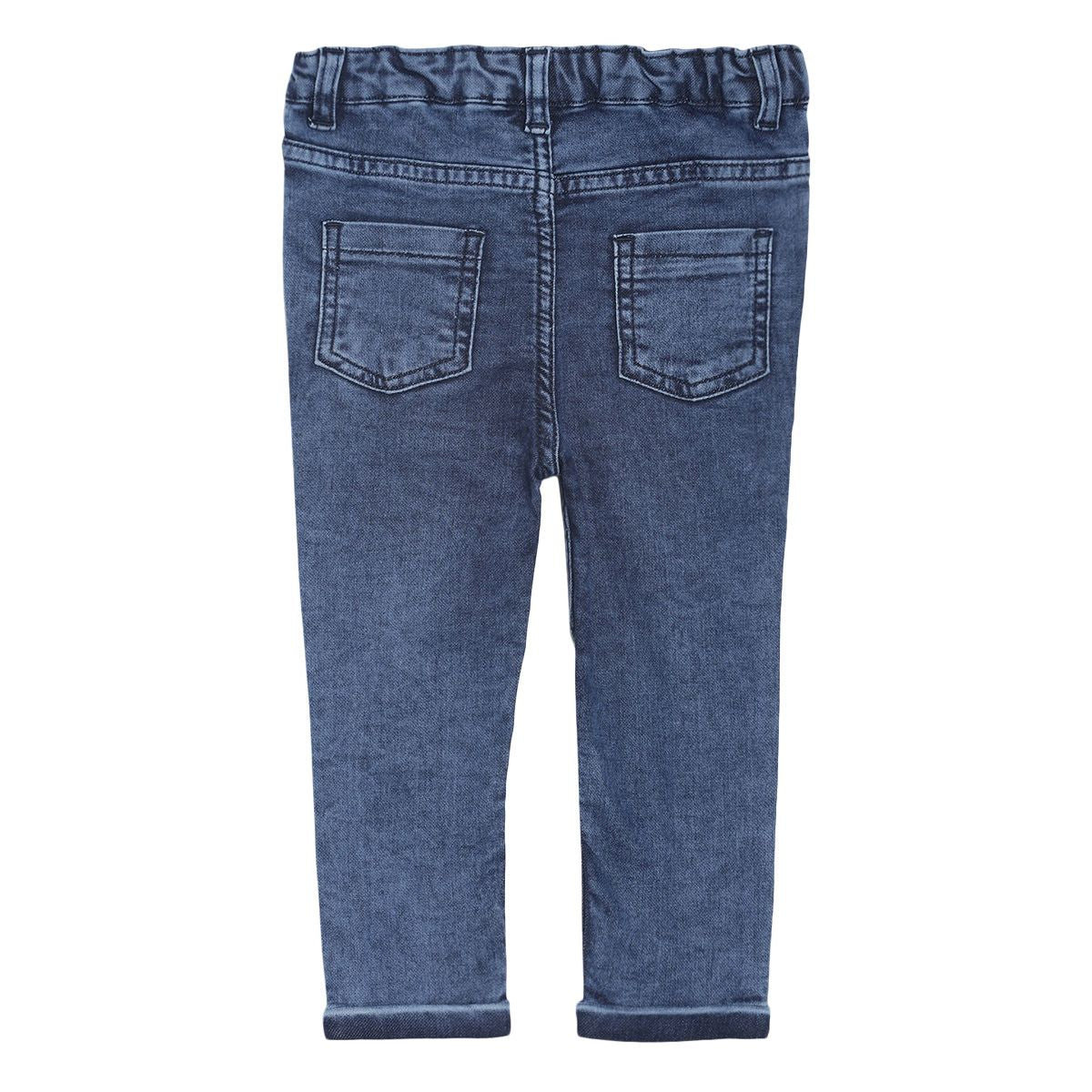 Pack of 2 shirt & woven bottom - navy blue & denim blue for 3-6 Months