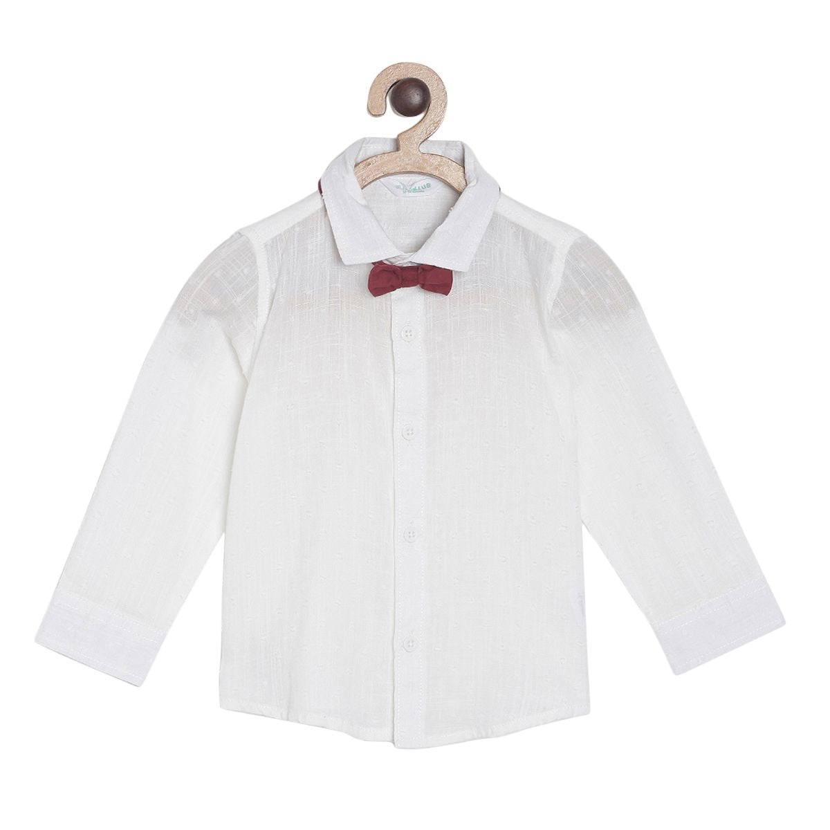 Pack of 3 shirt & knit bottom - white & maroon for 3-6 Months