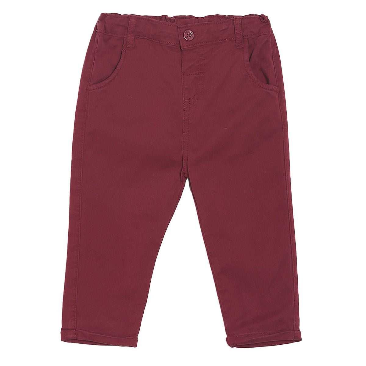 Pack of 3 shirt & knit bottom - white & maroon for 3-6 Months