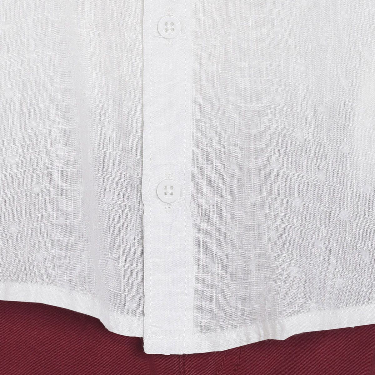 Pack of 3 shirt & knit bottom - white & maroon for 3-6 Months