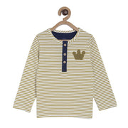 Pack of 1 t-shirt - light grey & blue for 3-6 Months