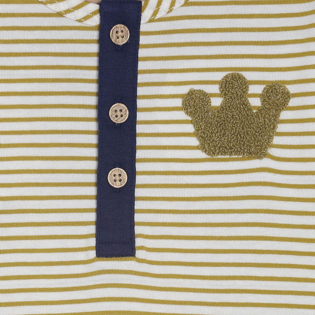 Pack of 1 t-shirt - light grey & blue for 3-6 Months