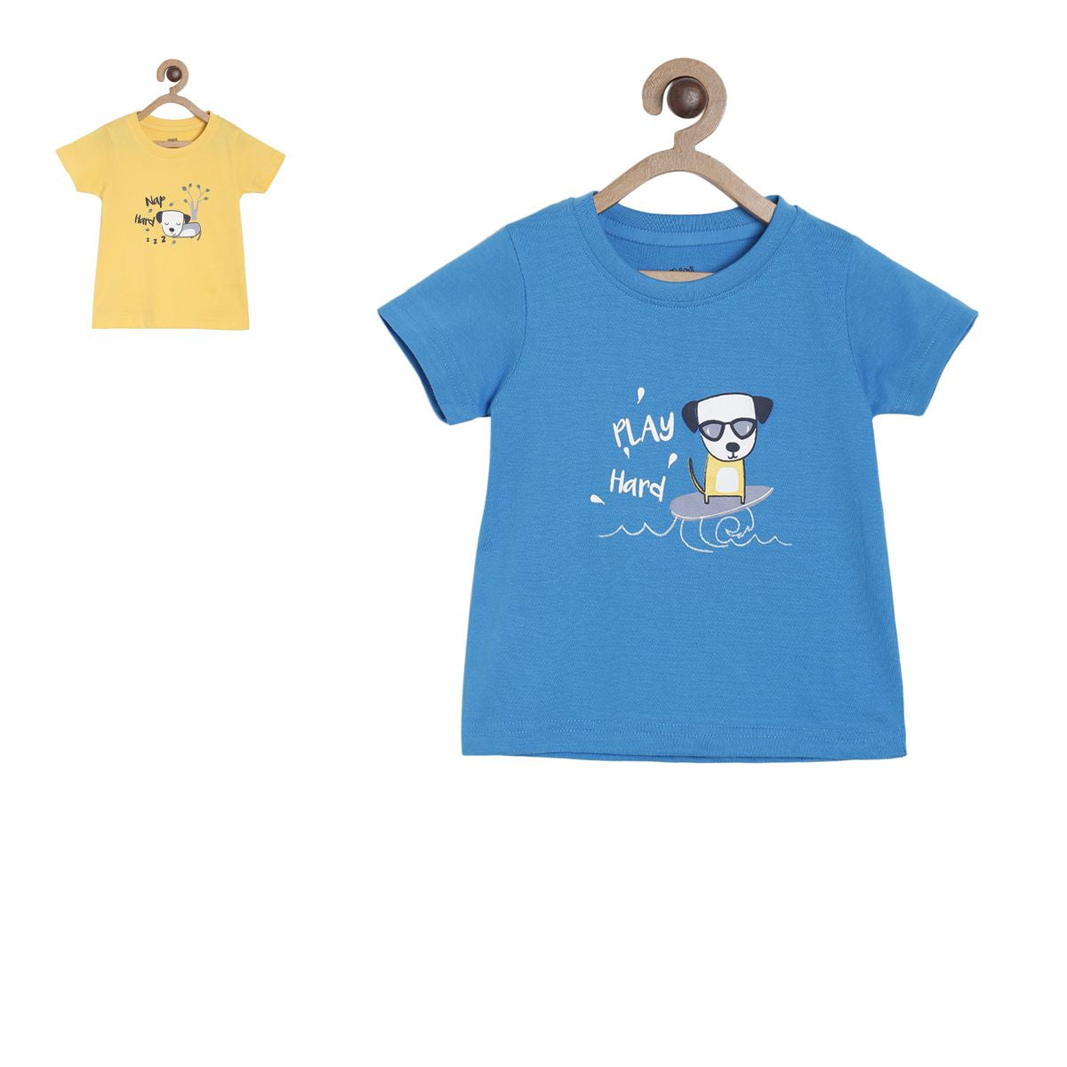 Pack of 2 t-shirt - blue for 3-6 Months