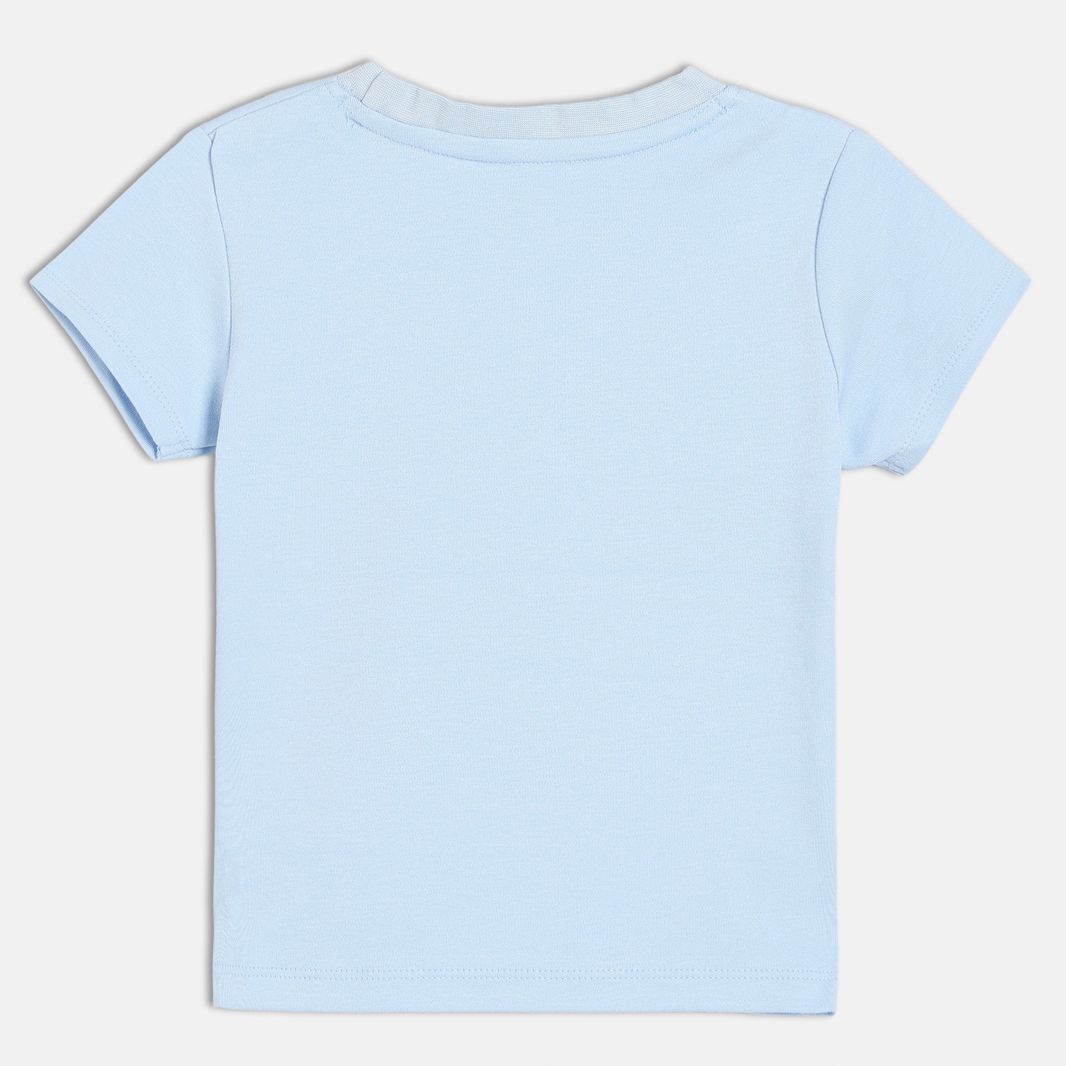 Baby Boys Blue Cotton Printed T-Shirt Regular Fit Casual Kids T-Shirt