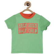 Pack of 1 knit t- shirt - green for 3-6 Months
