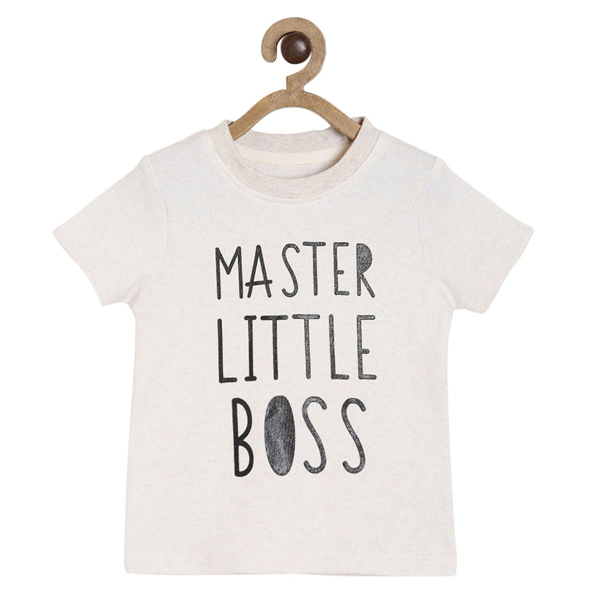 Pack of 1 knit t- shirt - off white for 3-6 Months