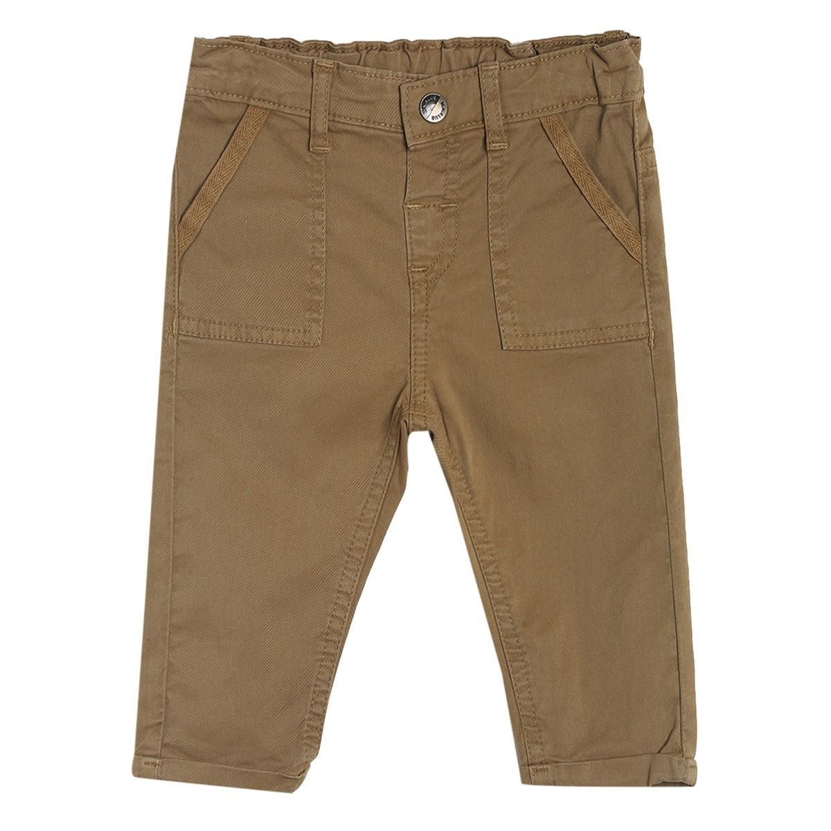 Boys Brown Woven Pant