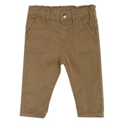 Boys Brown Woven Pant