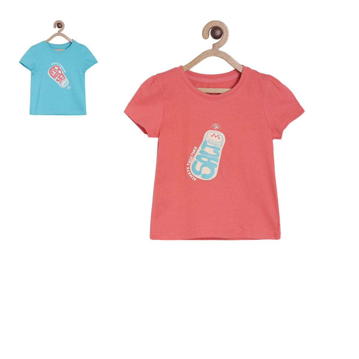 Pack of 2 knit top - coral red for 3-6 Months