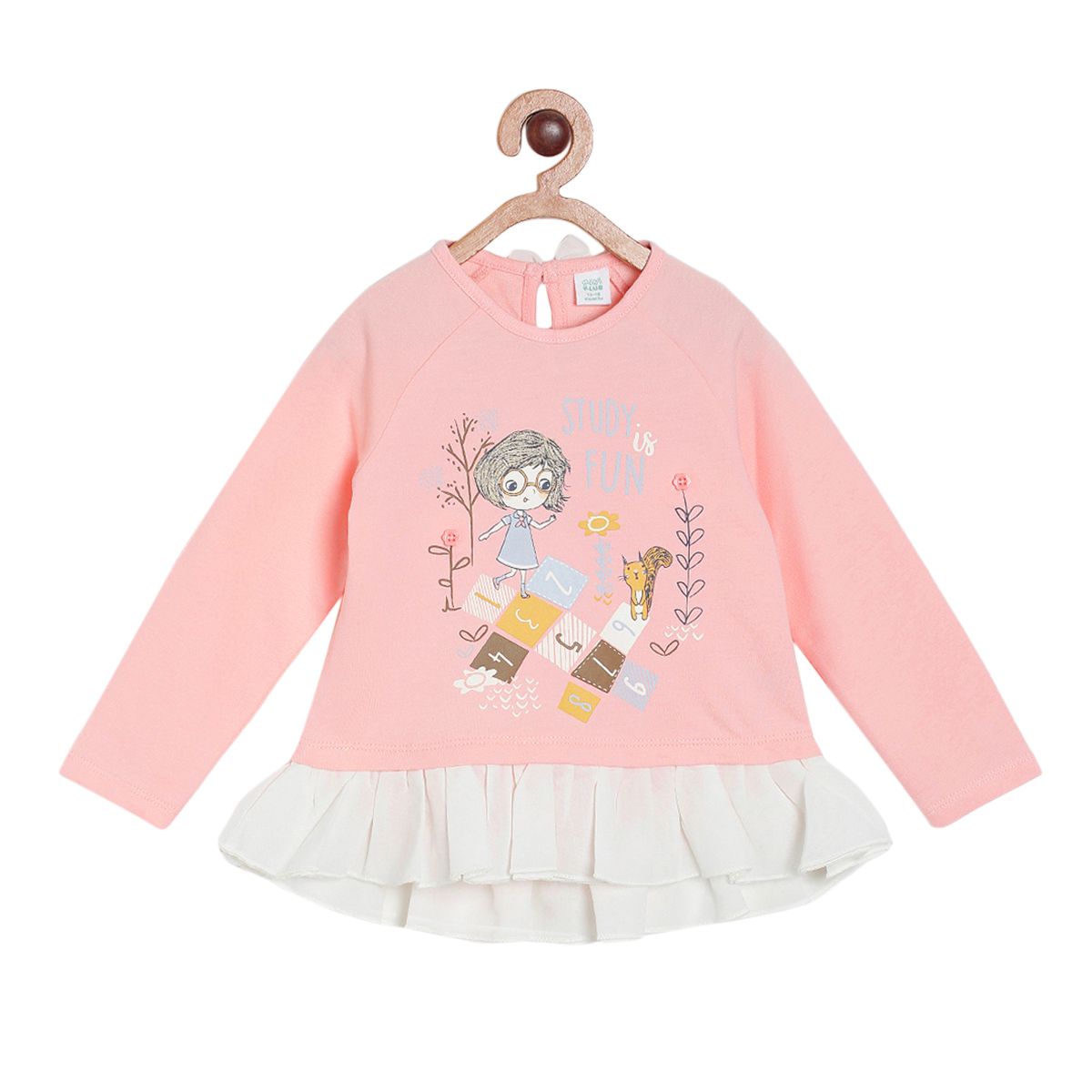 Girls Pink Knit Top