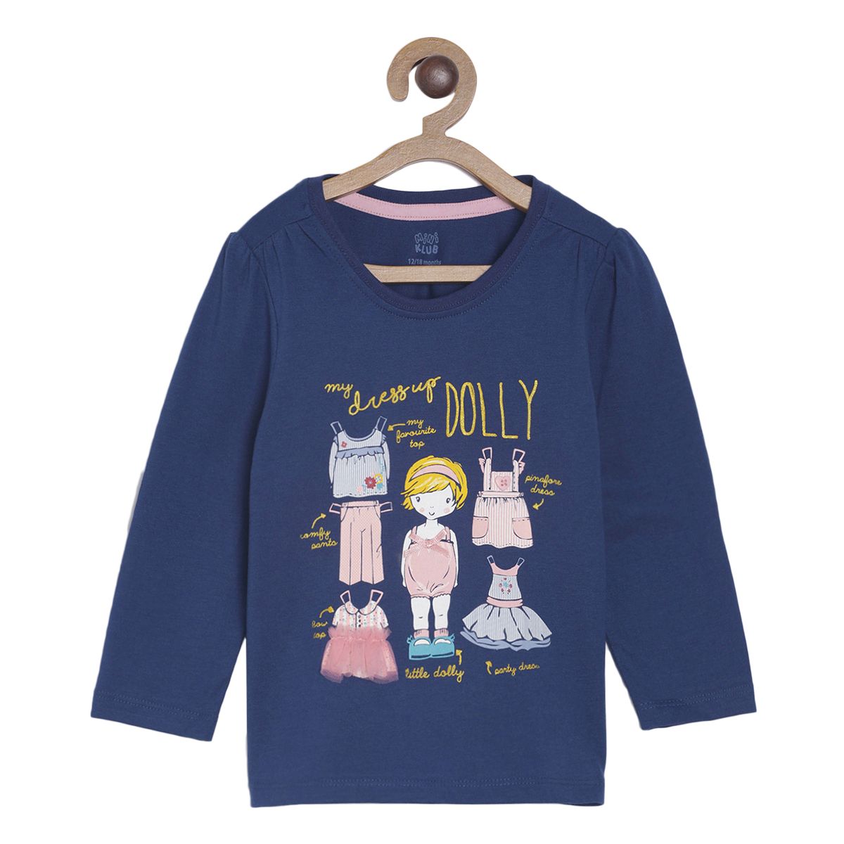 Pack of 1 knit top - navy for 3-6 Months