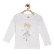 Girls Off White Knit Top