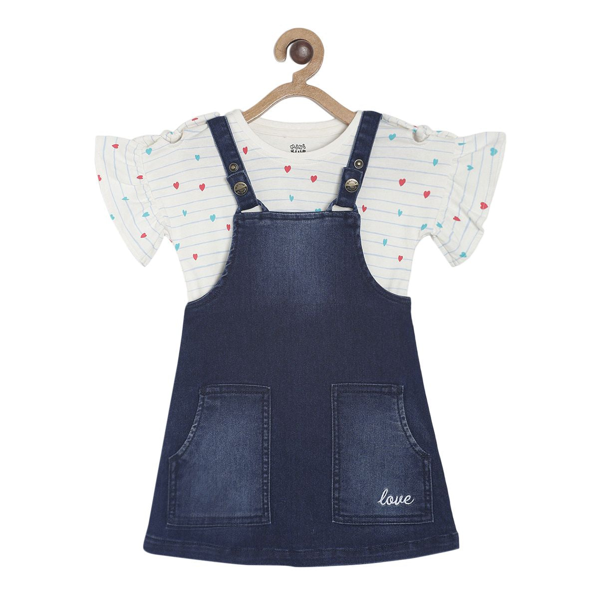 Pack of 2 pinny set - navy for 3-6 Months