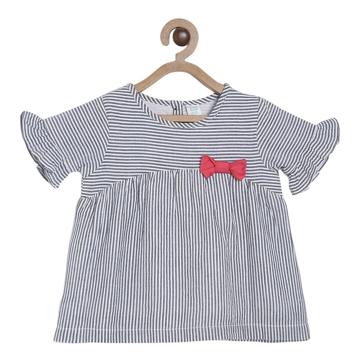 Girls Off White Woven Top